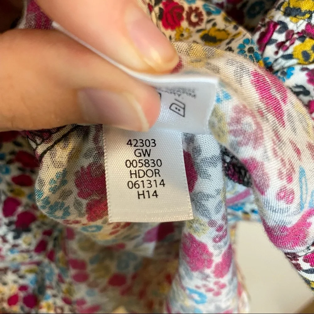 Hanna Andersson Floral Multicolor Dress Tunic Size 120 US 6-7